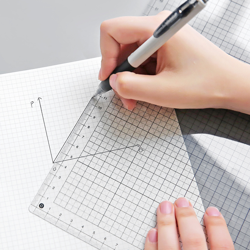 Ruler Set Transparent - Transparante Liniaal Board A4 B5 Studenten