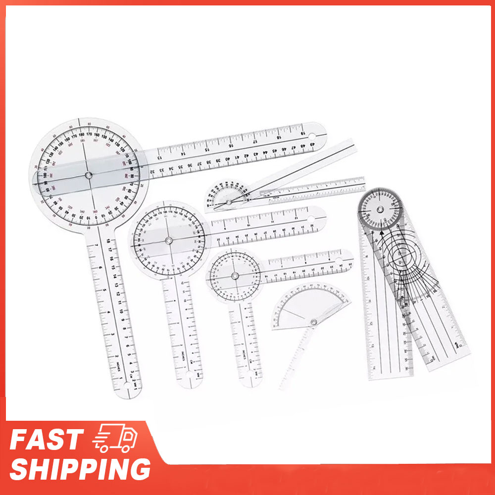 Ruler Set Transparent - 6 STKS Medische Goniometer Set PVC