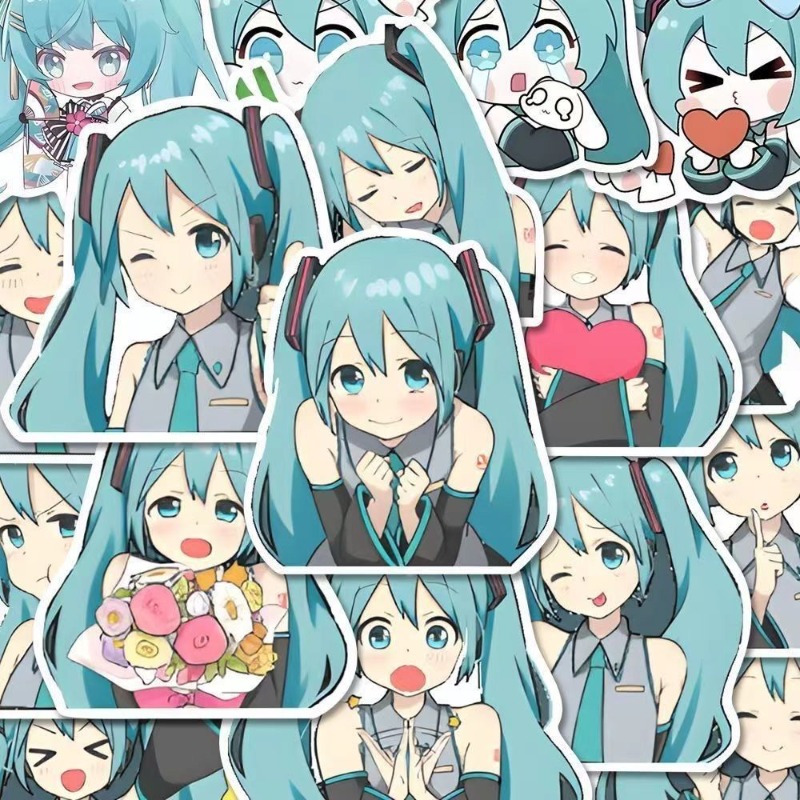 Memo Pad Sticky - Cartoon schattige Hatsune Miku nieuwe Emoji