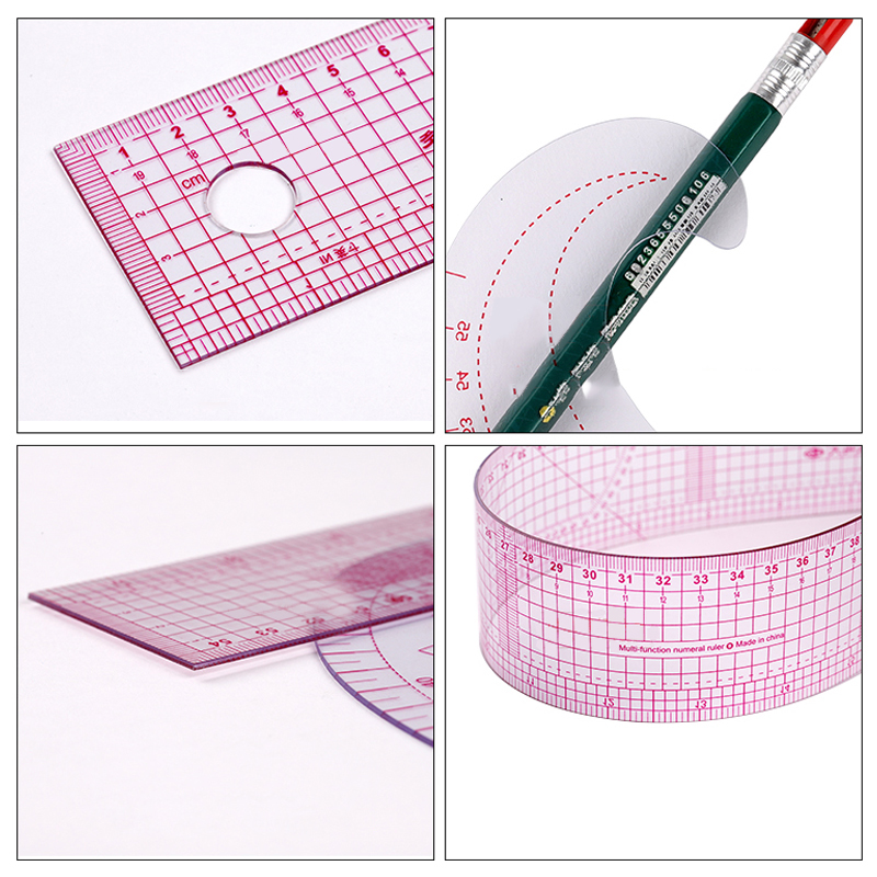 Ruler Set Transparent - Franse Curve Snijliniaal Mode Transparante Metrische