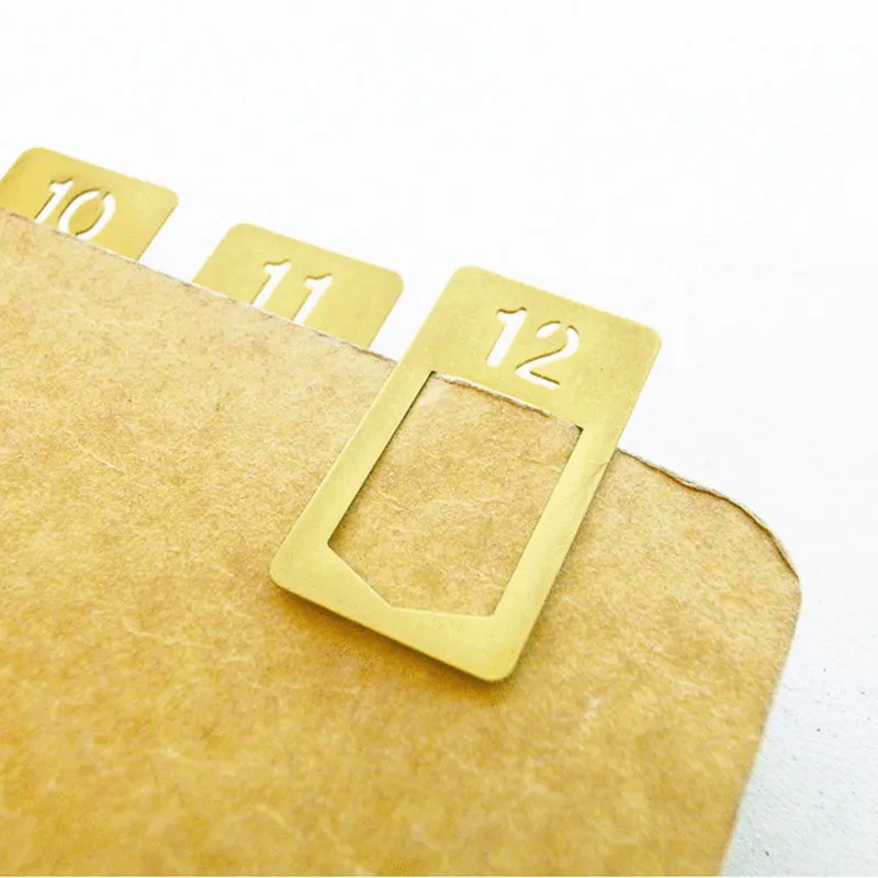 Stationery Office And School Supply Stores - 12 Stks/partij Vintage Koperen Bladwijzer Mini