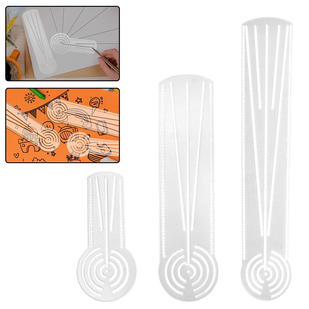 Ruler Set Transparent - Hoge kwaliteit multifunctionele mandala tekenmal transparant