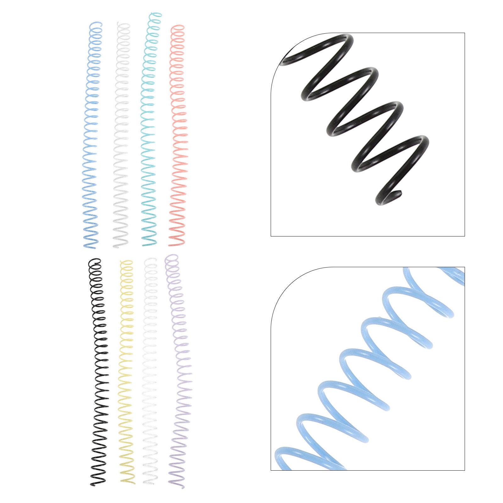 Binding Comb Plastic - 8 stuks plastic spiraalbindringen, kleurrijk, stevig,