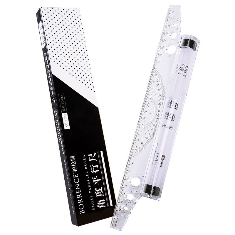 Ruler Set Transparent - 30 cm transparante parallelle rolliniaal multifunctioneel