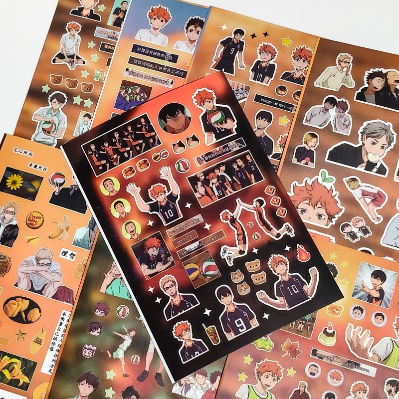 Memo Pad Sticky - 8 stks/set Haikyuu Anime Perifere Sticker