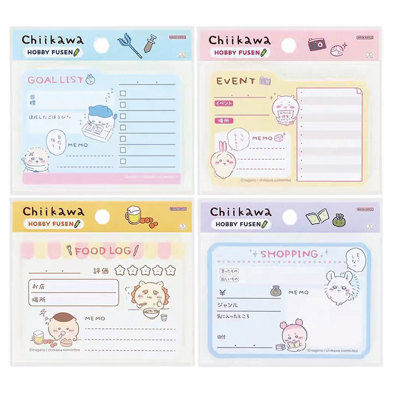 Memo Pad Sticky - Chiikawa Sticky Notes Schattige Cartoon Doelstellingenlijst
