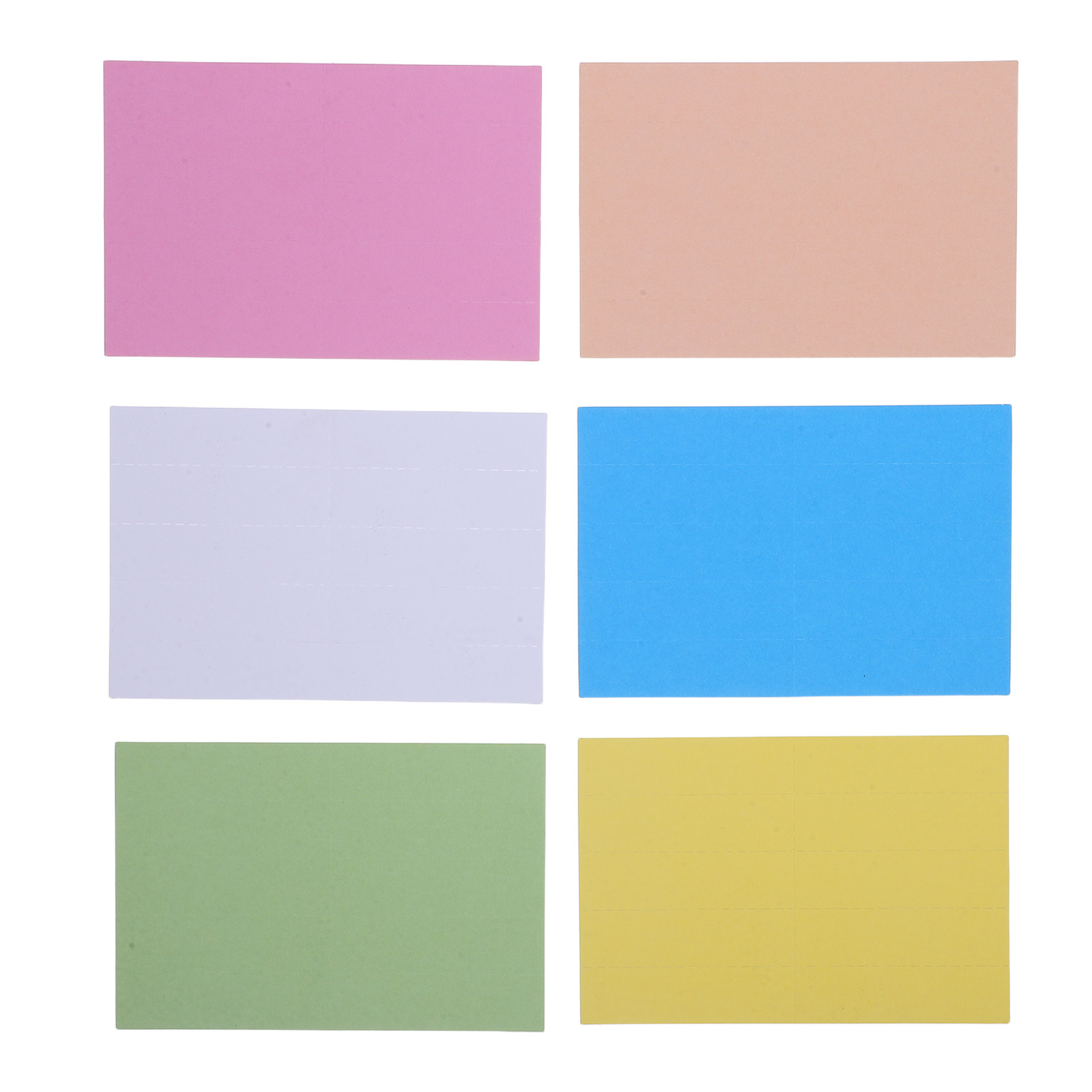 File Folder Hanging - 6 vellen gekleurde hangende ordnerlabels, blanco