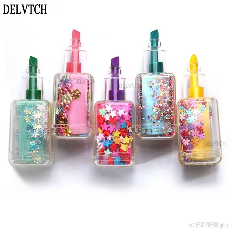 Highlighter Set Pastel - 5 Stuks Set Mini Sequin Nagellak