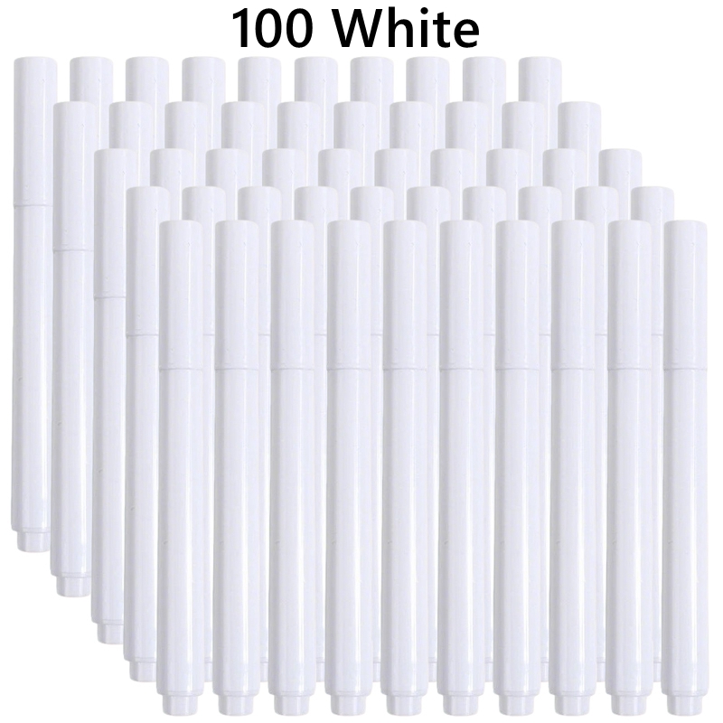 Correction Fluid White - 3-100 stks/set Wit/Kleuren Vloeibare Krijt Uitwisbare