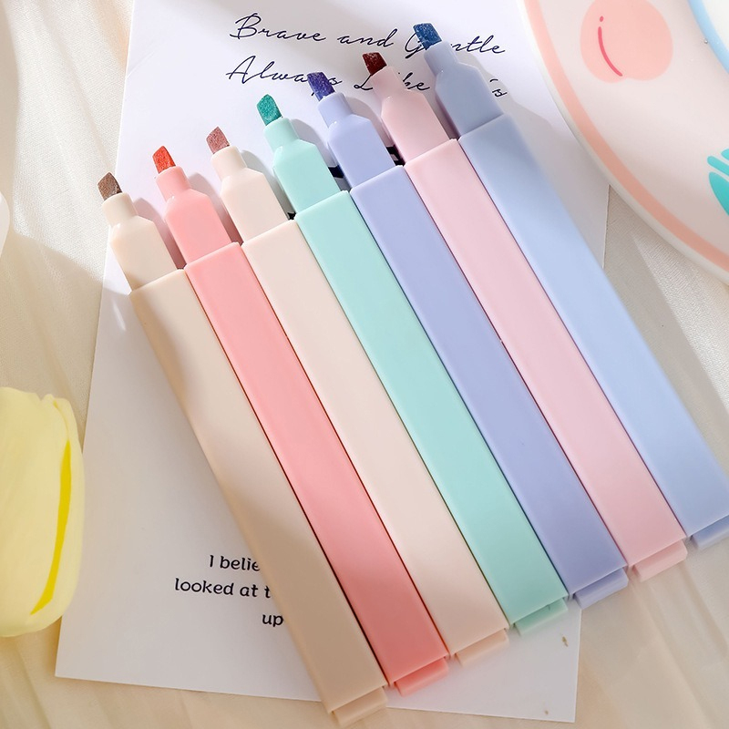 Highlighter Set Pastel - 6 stks/set Pastel Kleur Markeerstift Kawaii