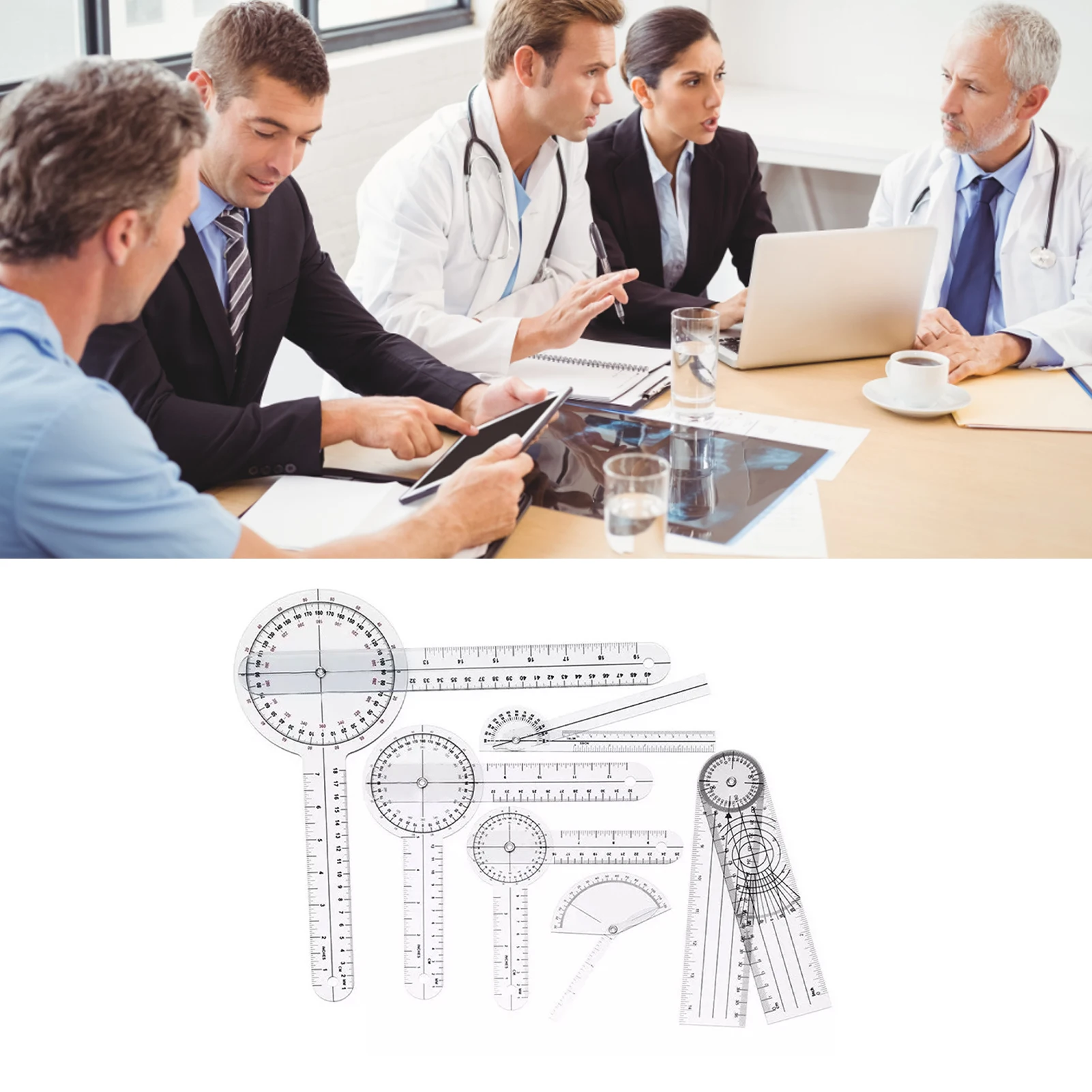 6 STKS Medische Goniometer Set - Ruler Set Transparent recensie en prijs