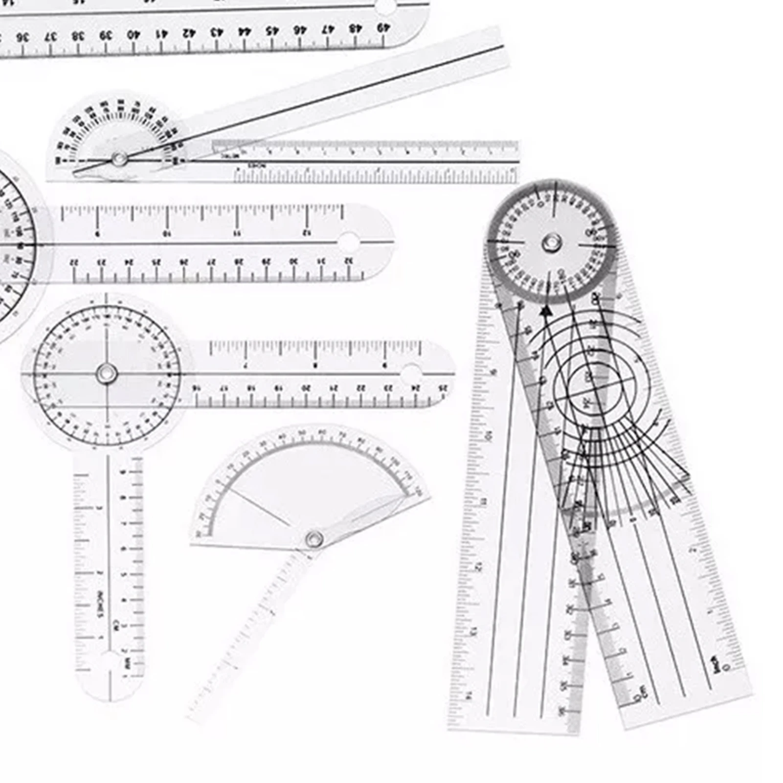 6 STKS Medische Goniometer Set - Ruler Set Transparent recensie en prijs