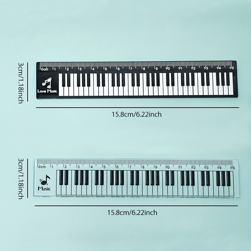 2 stks/set 15 cm pianotoetsenb - Ruler Set Transparent recensie en prijs
