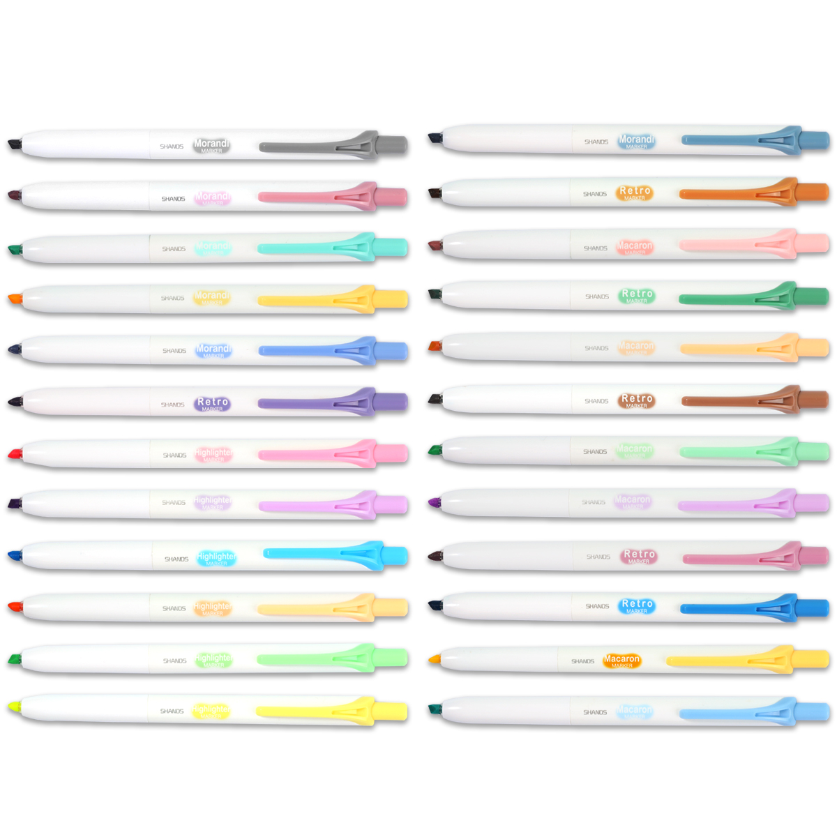 6 Stuks Intrekbare Markeerstif - Highlighter Set Pastel recensie en prijs