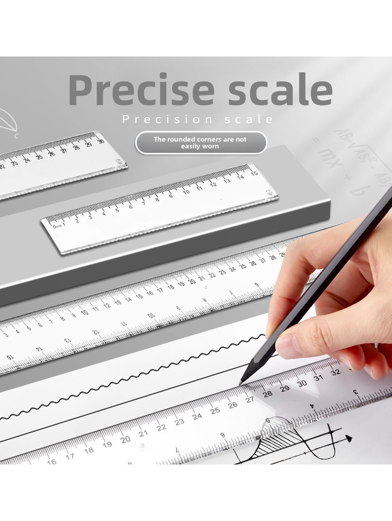 Transparante plastic liniaal,  - Ruler Set Transparent recensie en prijs
