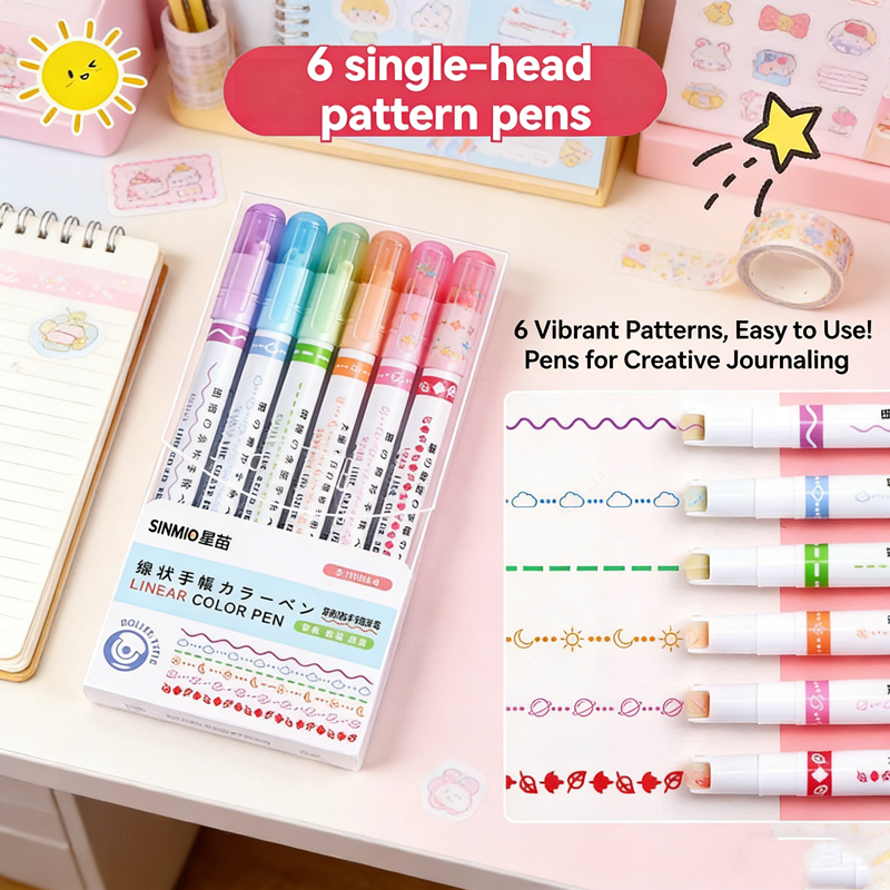 6-24 stks/set Bloem Lijn Vorm  - Highlighter Set Pastel recensie en prijs