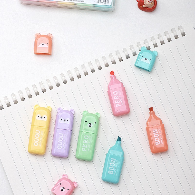 4/6/12 Stuks Kawaii Beer Marke - Highlighter Set Pastel recensie en prijs