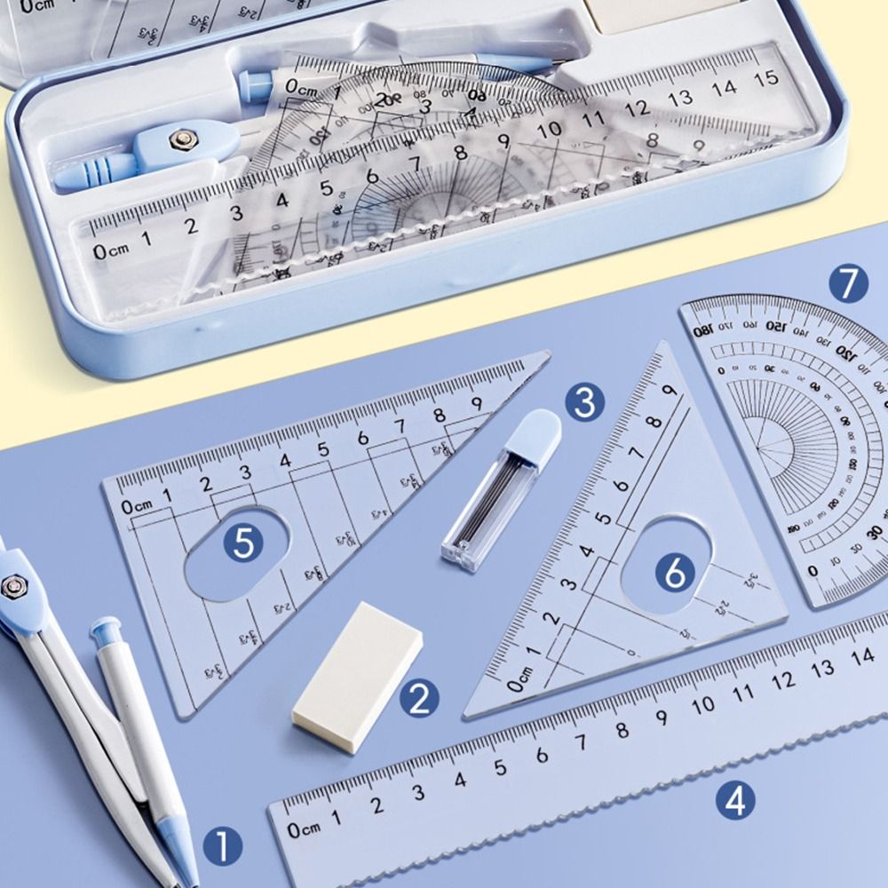 8 stks/set Plastic Liniaal Kom - Ruler Set Transparent recensie en prijs