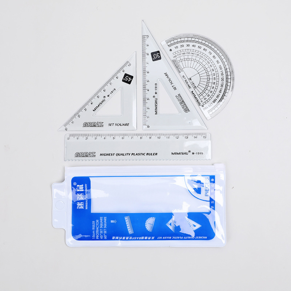 Transparante plastic liniaalse - Ruler Set Transparent recensie en prijs