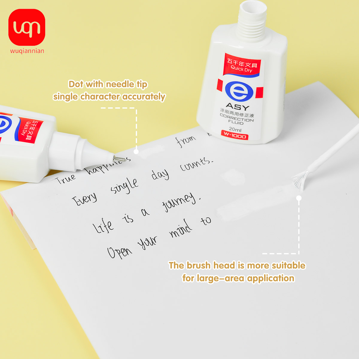 WQN sneldrogende correctievloe - Correction Fluid White recensie en prijs
