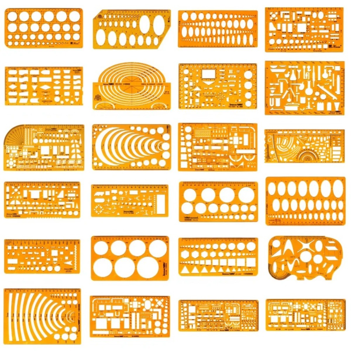 Geometrische tekensjabloonset  - Ruler Set Transparent recensie en prijs
