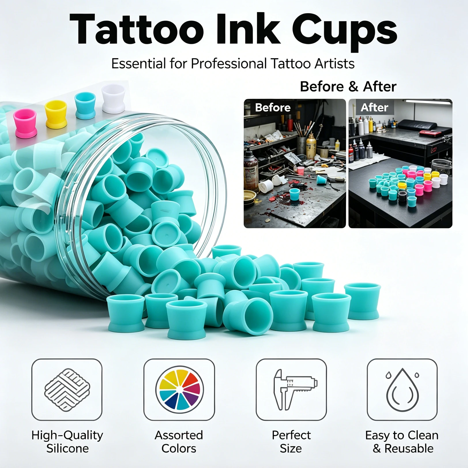 50/100/300 stuks siliconen tat - Calligraphy Ink Bottle recensie en prijs