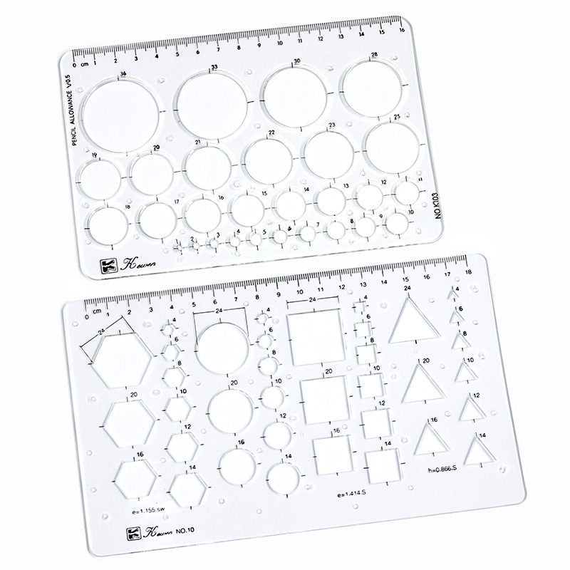 Transparant tekenformaat vierk - Ruler Set Transparent recensie en prijs