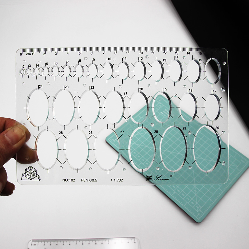 Transparant tekenformaat vierk - Ruler Set Transparent recensie en prijs