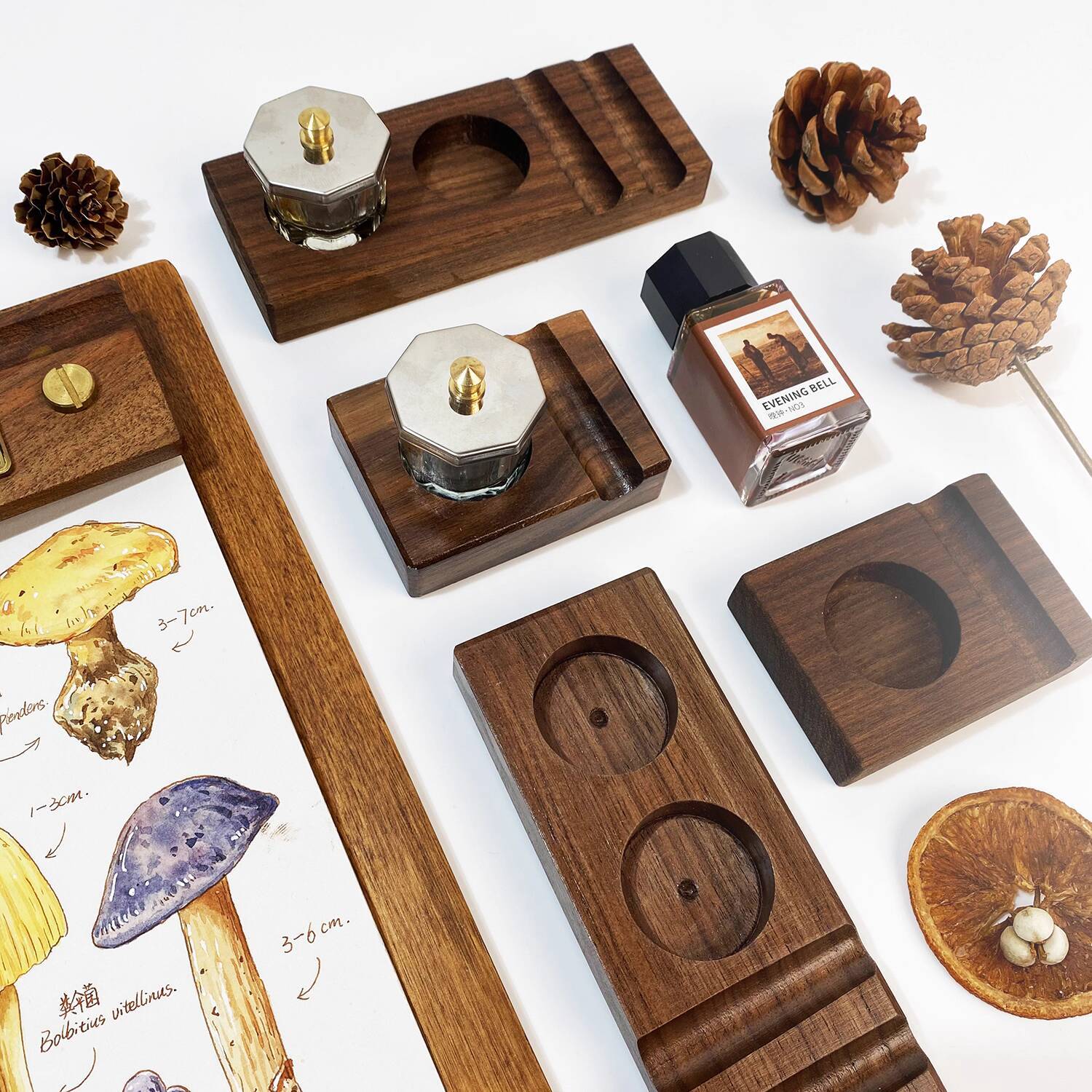 Inktbasis Pensteun Houten stan - Calligraphy Ink Bottle recensie en prijs