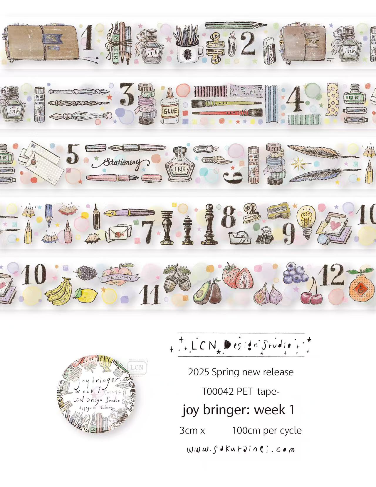 1 Loop LCN Vintage Sticker Clu - Washi Tape Set recensie en prijs